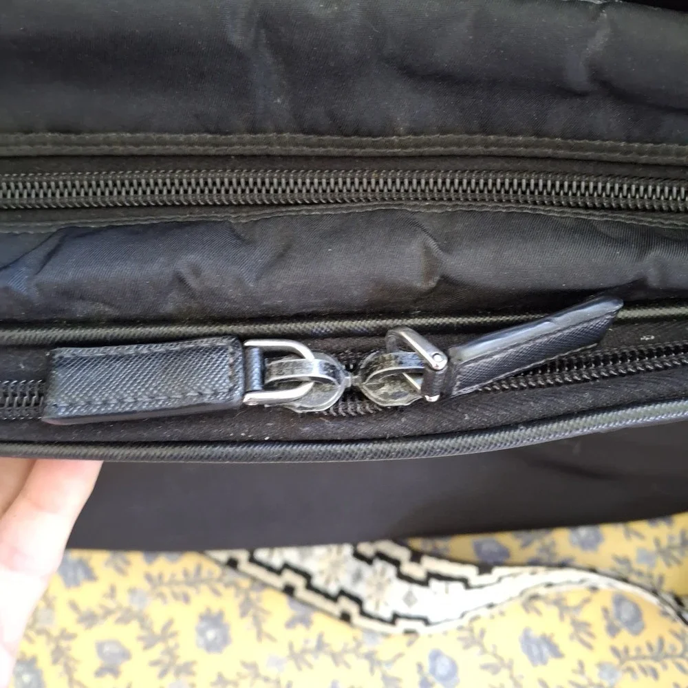 Vintage Prada Black Nylon Unisex Laptop Messenger Briefcase Bag *Read*